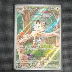 Pokemon Meowth Illustration Rare Holo Me02 Phantasmal Flames 106/094 70 HP TCG … - Image 1