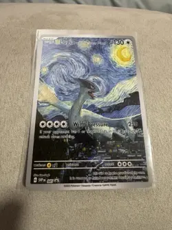 Pokemon Lugia Starry Night Van Gogh Moon ACG Star Trading Card Fan Art Card - Image 1