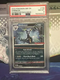 2023 POKEMON SV OBSIDIAN FLAMES GAMESTOP EXCLUSIVE UMBREON #130 - Image 1