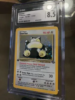 1999 Pokemon TCG Jungle Snorlax Holo 1st Edition CGC 8.5 11/64 Card Stock - Image 4