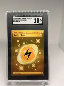 2023 Pokemon Scarlet & Violet Lightning Energy #257/198 Hyper Rare SGC 10 GEM 10 - Image 2