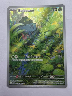 Pokemon TCG 151 Bulbasaur Holo Illustration Card 166/165 NM / Mint - Image 1