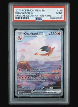 2023 POKEMON MEW EN-151 SPECIAL ILLUSTRATION RARE #199 CHARIZARD EX PSA 9 MINT - Image 1
