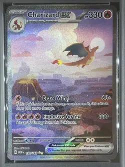2023 POKEMON MEW EN-151 SPECIAL ILLUSTRATION RARE #199 CHARIZARD EX PSA 9 MINT - Image 4