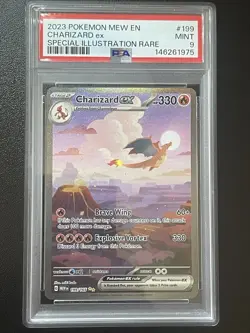 2023 POKEMON MEW EN-151 SPECIAL ILLUSTRATION RARE #199 CHARIZARD EX PSA 9 MINT - Image 5