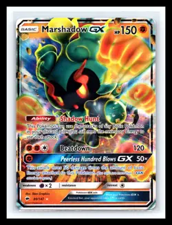💥 Marshadow GX 80/147 Sm Burning Shadows Holo Pokemon TCG - Image 1