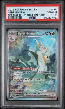 2025 POKEMON BLK EN-BLACK BOLT SPECIAL ILLUSTRATION RARE SERPERIOR EX PSA 10 - Image 1