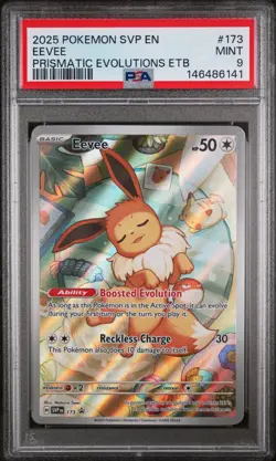 Eevee Pokemon Svp En-Sv Black Star Promo 173 NM PSA 9 - Image 1