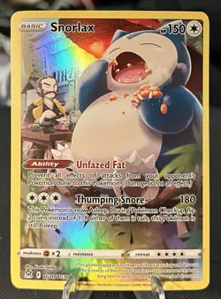 Pokemon Snorlax 2023 TG10/TG30 Trainer Gallery Holo Rare Lost Origin - Image 1