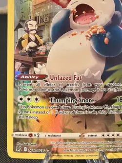 Pokemon Snorlax 2023 TG10/TG30 Trainer Gallery Holo Rare Lost Origin - Image 4