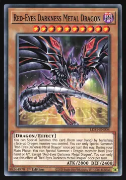 Red-Eyes Darkness Metal Dragon - LDS1-EN004 - Common - 1st Edition Yugioh - Image 1