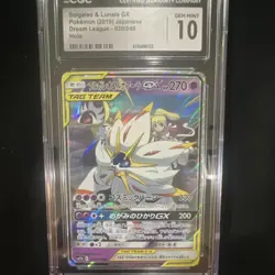 Pokemon Solgaleo & Lunala GX CGC 10 TAG TEAM Holo Dream League 020/049 Japanese - Image 1