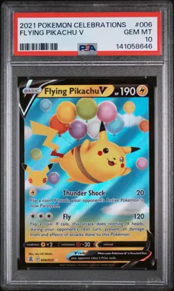 Flying Pikachu V 006/025 Celebrations Holo Pokemon PSA 10 - Image 1