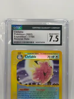 Pokemon TCG Clefable 7/165 - Reverse Holo Rare Expedition Base Set CGC 7.5 - Image 2