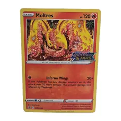 Moltres - SWSH185 Brilliant Stars PRERELEASE STAMPED Promo Pokemon - NM/MINT - Image 1