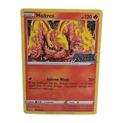Moltres - SWSH185 Brilliant Stars PRERELEASE STAMPED Promo Pokemon - NM/MINT - Image 2
