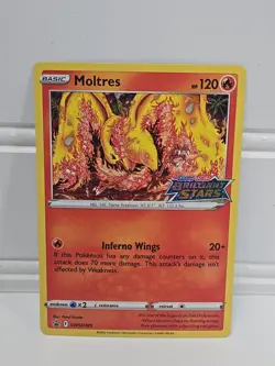 Moltres - SWSH185 Brilliant Stars PRERELEASE STAMPED Promo Pokemon - NM/MINT - Image 3
