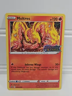 Moltres - SWSH185 Brilliant Stars PRERELEASE STAMPED Promo Pokemon - NM/MINT - Image 5
