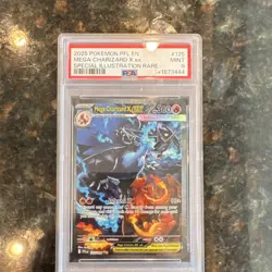 Pokemon TCG Mega Charizard X ex Rare Holo 125/094 PSA 9 2025 - Image 1
