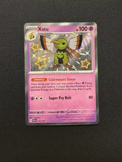 Pokemon TCG Xatu 152/091 Sv: Paldean Fates Shiny Rare Near Mint - Image 1