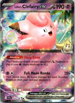 Lillie's Clefairy ex 056/159 Double Rare Journey Together Pokemon NM - Image 1