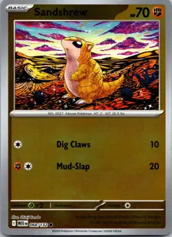 Sandshrew 068/132 C Mega Evolution Pokemon Reverse Holo NM - Image 1