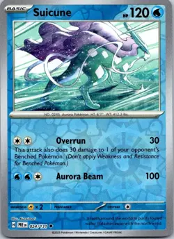 Suicune 024/131 UC Prismatic Evolutions Pokemon Reverse Holo NM - Image 1