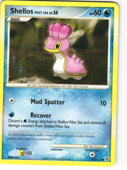 Shellos West Sea Common Pokemon TCG Secret Wonders 107/132 - Image 1