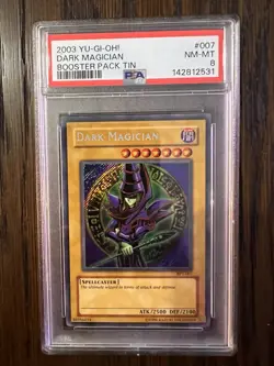 Yu-Gi-Oh! TCG 2003 Booster Tin 007 Dark Magician PSA 8 - Image 1