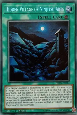 SHVA-EN014 HIDDEN VILLAGE OF NINJITSU ARTS SECRET RARE 1ST EDITION YuGiOh CARD - Image 1