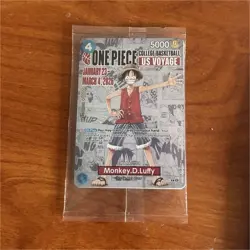 Bandai Namco Monkey D. Luffy Foil Promo US Voyage J1 One Piece CCG Card - Image 1