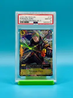 PSA 10 - 2025 One Piece, EN, Roronoa Zoro, Illustration Box Vol. 3 - Image 1