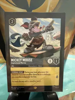 Disney Lorcana Archazia's Island - Mickey Mouse - Inspirational Warrior 200/204 - Image 1