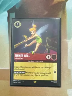 Disney Lorcana TCG Tinker Bell Insistent Fairy 136/204 Reign of Jafar Legendary - Image 1