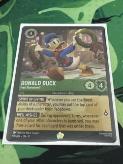 Donald Duck - Fred Honeywell 93/204 Lorcana Winterspell Cold Foil - Image 1