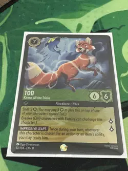 Disney Lorcana Tod - Knows All the Tricks 92/204 Legendary Cold Foil - Image 1