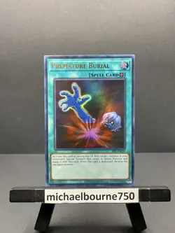 Yugioh Premature Burial PSV-EN037 Ultra Rare 25th Anniversary NM - Image 1