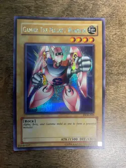 Yugioh Gamma the Magnet Warrior DOR-003 Prismatic Secret Rare LP - Image 1