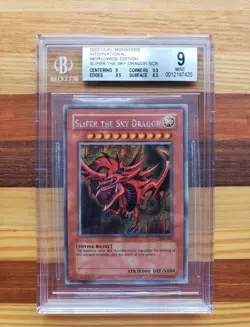 Yu-Gi-Oh! Slifer the Sky Dragon GBI-001 BGS 9 SECRET RARE SILVER PSA 10 MAYBE - Image 1