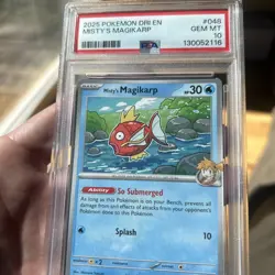 2025 POKEMON DRI EN-DESTINED RIVALS #048 MISTY'S MAGIKARP PSA 10 - Image 2