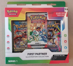 Pokemon First Partner Illustration Collection Series 1 Sealed Promos + 2 Booster - Image 1
