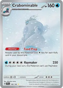 Crabominable 149/142 SV07: Stellar Crown Illustration Rare Pokemon TCG NM - Image 1