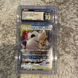Pokemon Eevee & Snorlax GX TAG TEAM Holo CGC 10 Tag Bolt 066/095 2018 Japanese - Image 1