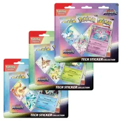 Pokemon TCG Prismatic Evolutions Tech Sticker Collection Set Lot of 3 (9 Packs) - Image 2