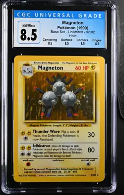 Magneton 9/102 - Holo Base Set Pokemon TCG - CGC 8.5 Nm/mint+ - Image 1