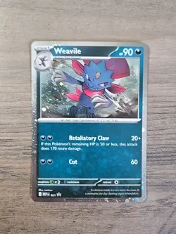 Pokemon TCG Weavile MEP 021 Black Star Cosmo Holo Promo NM - Image 1