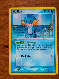 Pokemon TCG Mudkip 57/100 [Reverse Holo, Stamped] Crystal Guardians - Image 1