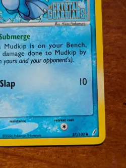 Pokemon TCG Mudkip 57/100 [Reverse Holo, Stamped] Crystal Guardians - Image 4