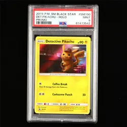 PSA 9 MINT 2019 Pokemon ENG Detective Pikachu #SM190 PROMO - Image 1