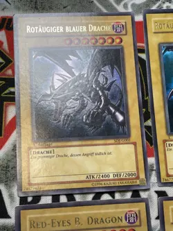 Yu-Gi-Oh! 6x Rotaugiger B. Drache/Red-Eyes B. Dragon SDJ 1.Edition/unl Ultra - Image 2